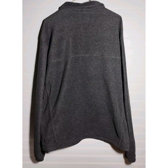 Columbia Jacket Mens L‎ Gray Full Zip Fleece Jacket Soft Shell Zippered Pockets - Picture 6 of 6